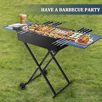Amazon.com: OURCAMP Portable Charcoal BBQ Grill – Foldable